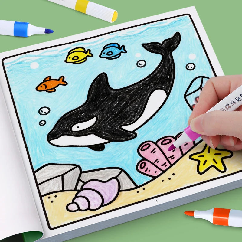 Children's Painted Painting Book Ocean Scene Bold-easy Coloring