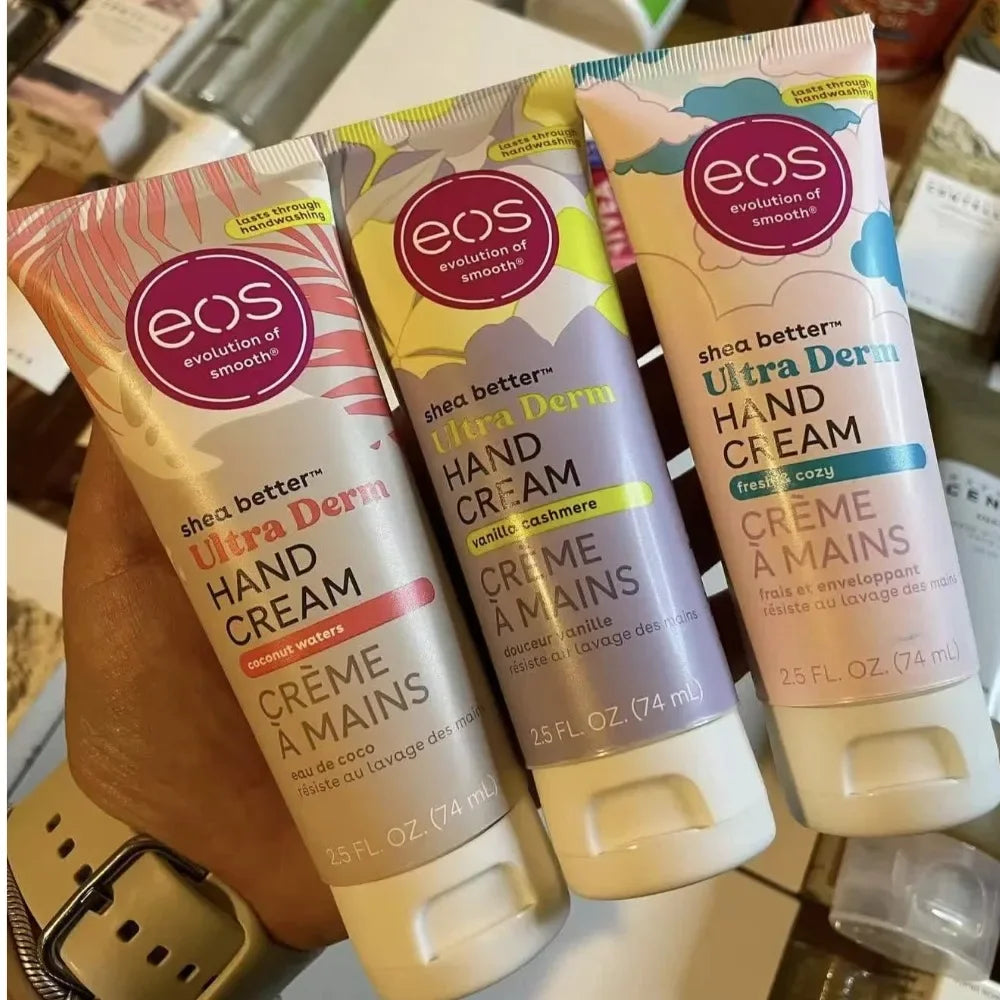 EOS Shea Better 74ml Hand Cream - Ultra Derm Moisturizing Shea Butter Enriched For Dry Cracked Skin Repair 24H Hand Skin Care Peaceful Pleasures Health and Wellness
