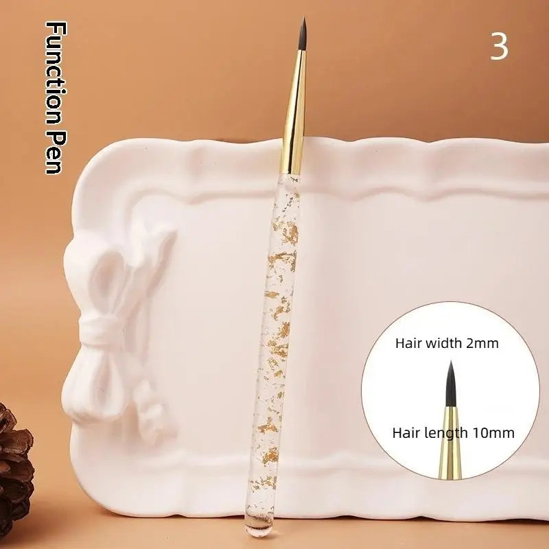 1Pcs Nail Brush Set Detail Work Pens Stylish Acrylic Handles Gel Nail Art Fine Line Painting Professional Home Use Manicure Tool Peaceful Pleasures Health and Wellness 3