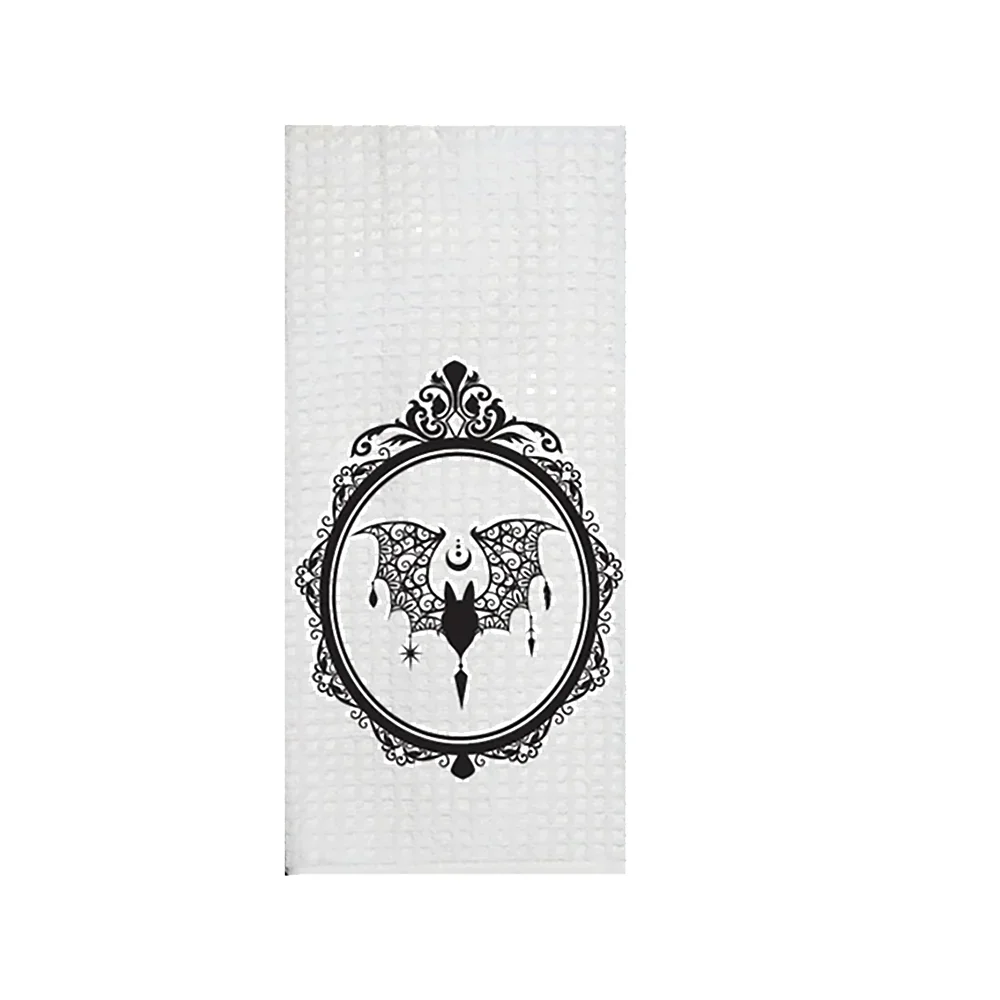 Victorian Gothic Bat Tea Towel | Halloween Kitchen & Bath Decor Decorative Tea Towel Peaceful Pleasures Health and Wellness Tea Towel 30x70cm