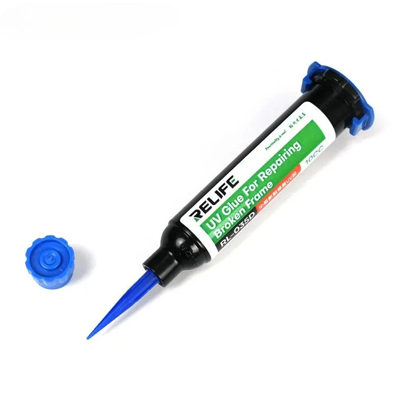 RL-035D Repair Broken Frame UV Glue Fast and Efficient Curing Without Whitening Strong Viscosity Repair Middle Frame Tool Peaceful Pleasures Health and Wellness