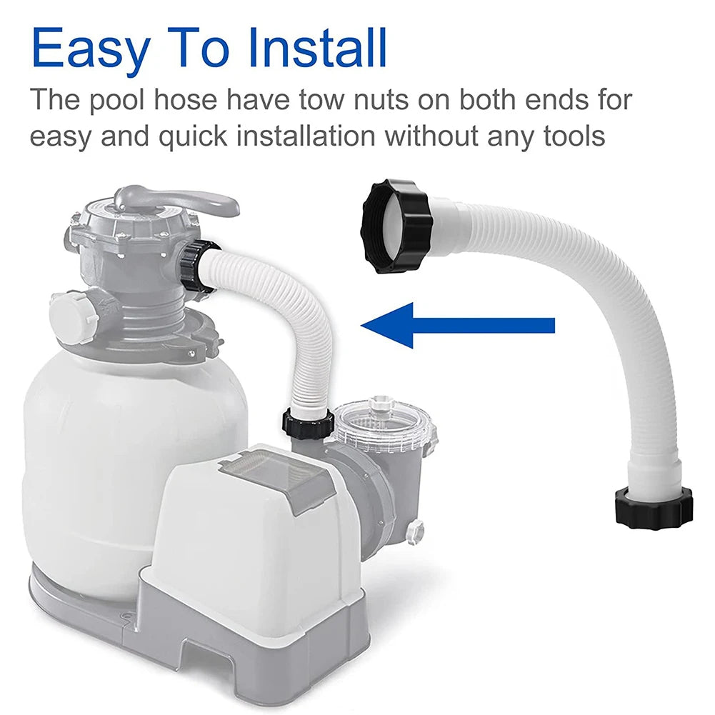 1/2pcs Pool Filter Pump Hose 16 Inch Pump Replacement Hose for Intex Pool Sand Filter Pumps Saltwater Systems Pool Accessories Peaceful Pleasures Health and Wellness