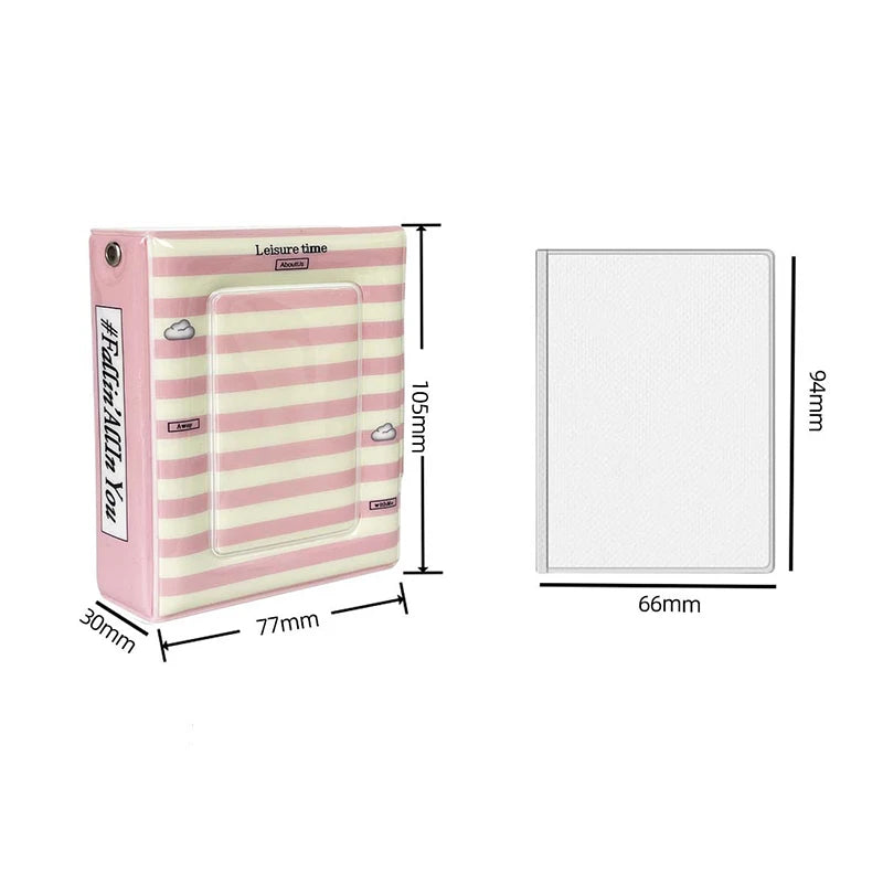 Mini Photo Card Album Book | PU Small Card Storage Binder