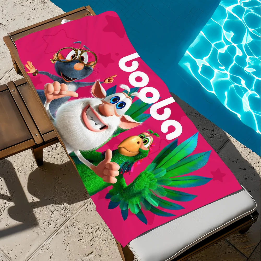 Cute Cartoon Quick-Dry Beach Towel | Gym, Travel & Pool Quick-Dry Beach Towel Peaceful Pleasures Health and Wellness z1 STJ80x160CM