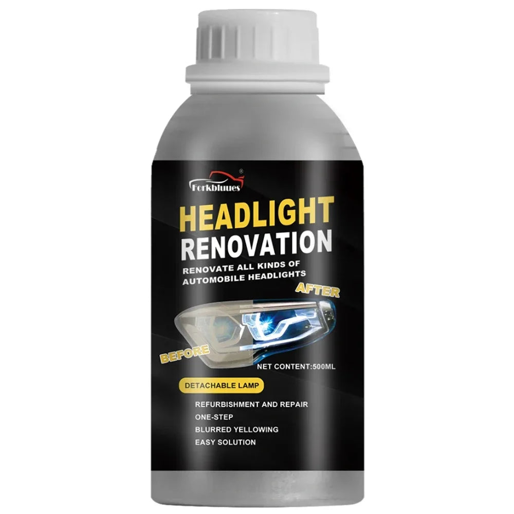 800ml Headlights Liquid Polymer Headlight Chemical Polish Repair Fluid Refurbishment Scratch Repair Polishing for Motorcycle Peaceful Pleasures Health and Wellness 800ml