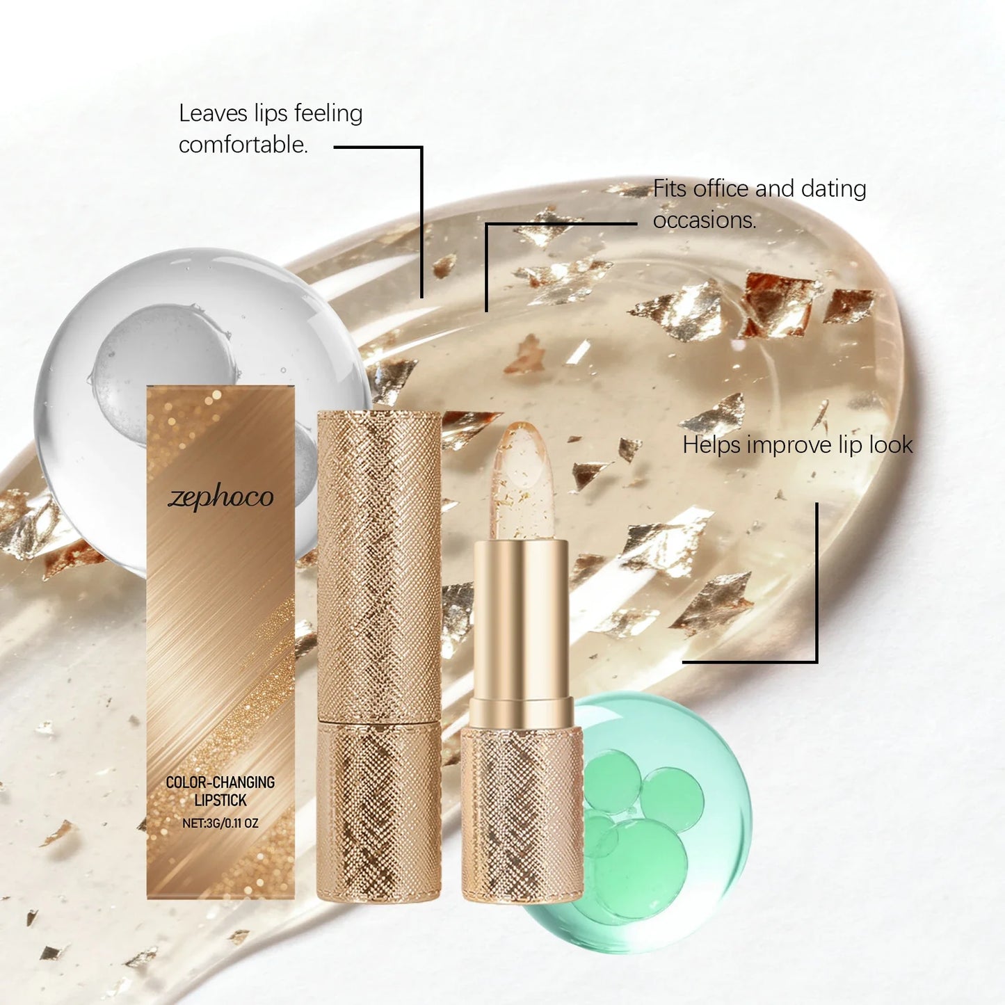 Color Changing Lip Balm – Moisturizing, Waterproof Gloss