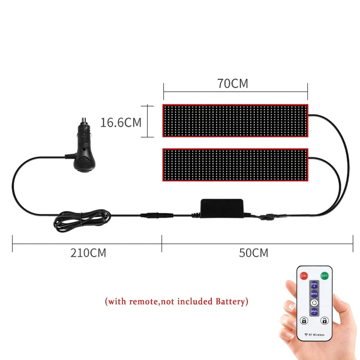 LED Devil Eye Truck Windshield RGB Pixel Panel Light 12/24V