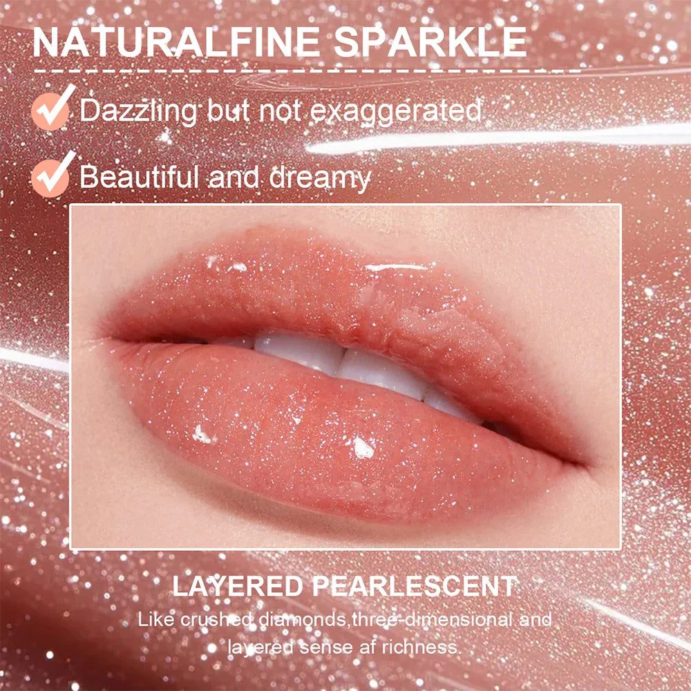 High Shine Glitter Lip Gloss Set – Non-Sticky Mirror Y2K