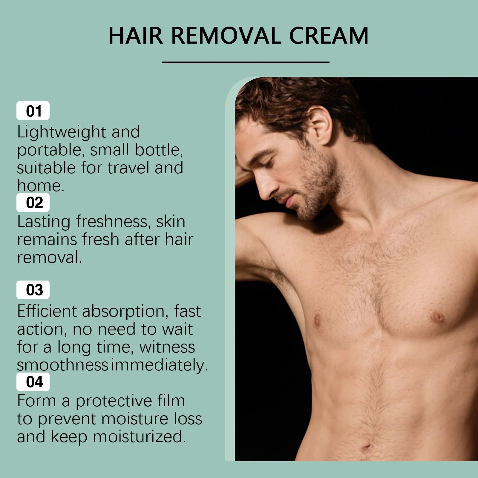 Men's Hair Removal Mousse Chest Legs Arms Armpits Painless Hair Removal Moisturizing Refresh Smooth Inhibiting Growth Foam Spray Peaceful Pleasures Health and Wellness