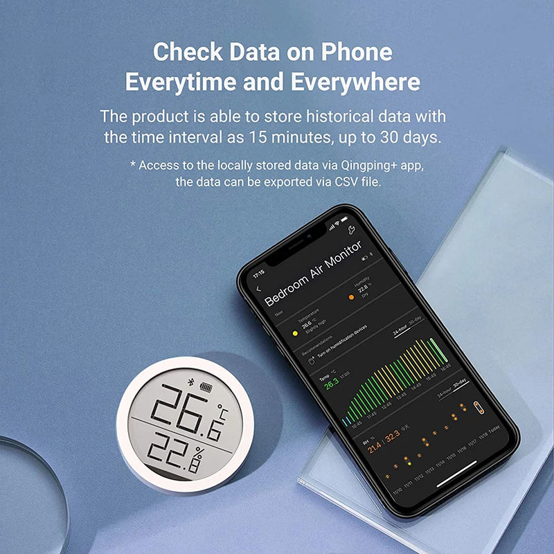 Qingping Bluetooth Temperature Humidity Sensor Lite Version Smart Electric Digital Smart Thermometer For Xiaomi Mijia App Peaceful Pleasures Health and Wellness
