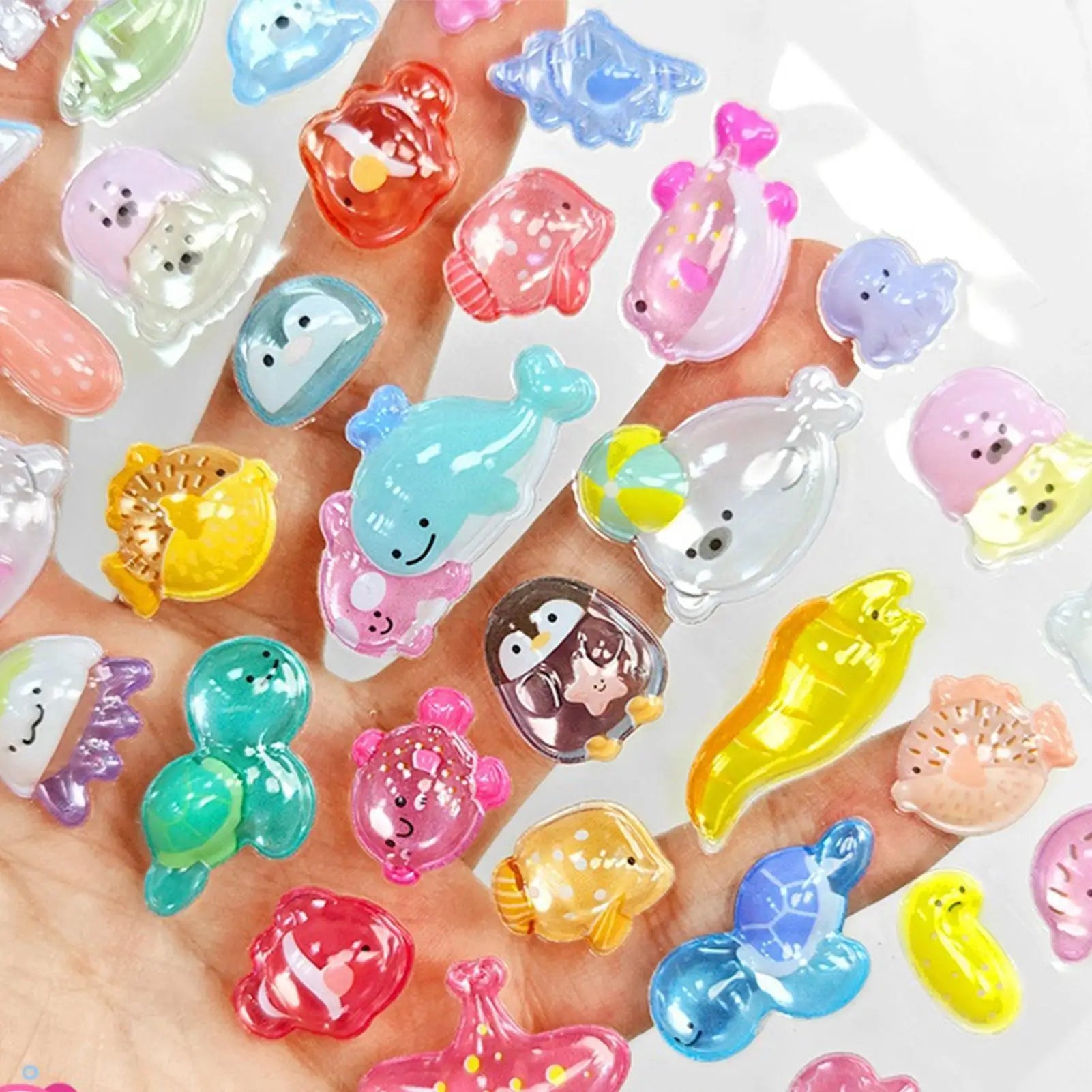 Cartoon Stickers Cute Mini Raised 3D Relief Decal Tiny 3D Animal Stickers for Scrapbooking for Water Cups Laptops Wall Guitars Peaceful Pleasures Health and Wellness
