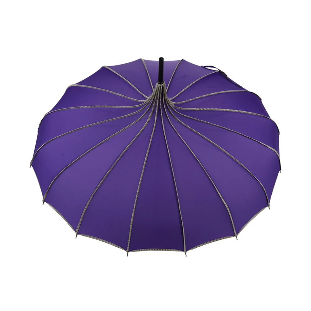 Vintage Umbrella Lightweight and Windproof Umbrella for Daily Men Women Work School Use Peaceful Pleasures Health and Wellness Purple