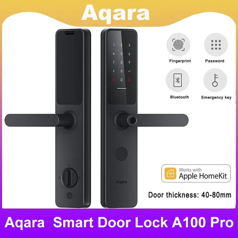 Aqara Smart Door Lock A100 Pro Zigbee Bluetooth5.0 A100Pro Smart Lock Bluetooth Fingerprint Unlock Work with Apple Homekit Peaceful Pleasures Health and Wellness
