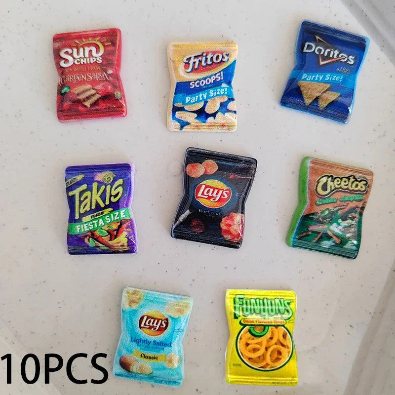 10Pcs Miniature Potato Chips Dollhouse Accessories | Pretend Play