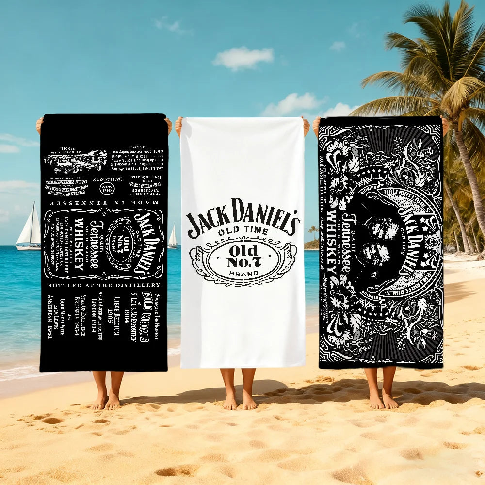 Jack Daniel's Logo Quick-Dry Beach Towel | Pool, Gym & Travel