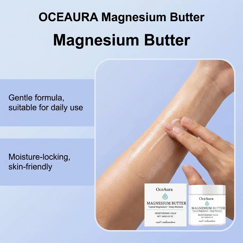 OceAura Shea Butter Magnesium Body Butter | Deep Hydration Cream