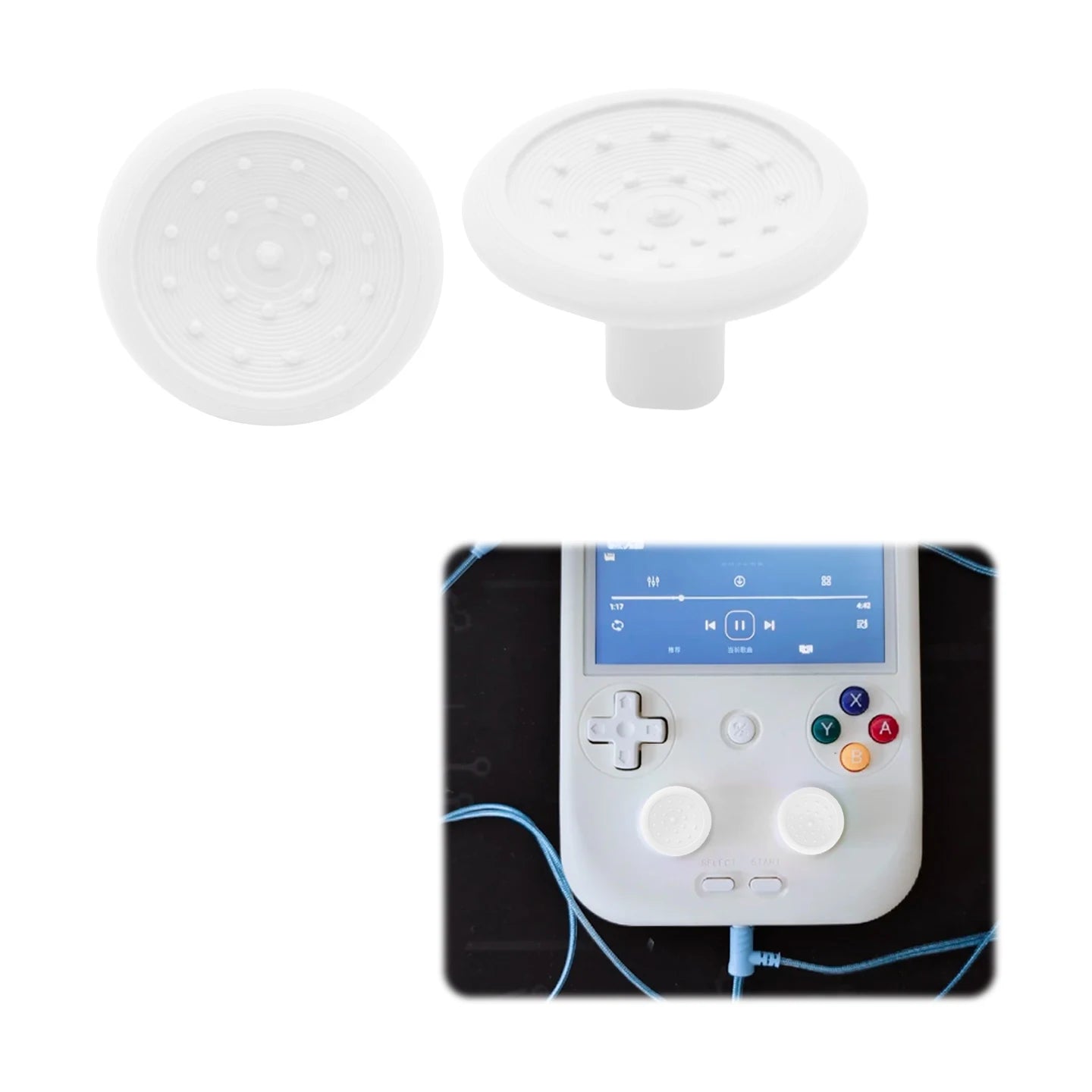 Joystick Cap Replacement Parts For ANBERNIC RG406V/ RG406H/RG476H/RG477M Gaming Console Anti-Loosening Reinforced And Stable Peaceful Pleasures Health and Wellness WHITE