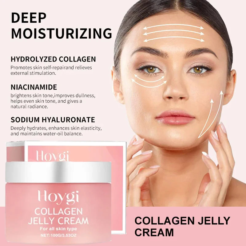 Collagen Jelly Cream Niacinamide And Hydrolyzed Collagen Strengthen The Skin Barrier Lasting Moisturizing Brightening Skin Care Peaceful Pleasures Health and Wellness
