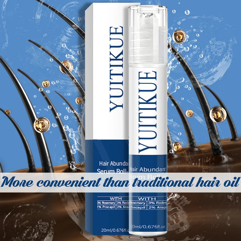 YUITIKUE Hair Abundant Serum Roll-on with Rosemary Redensyl Procapil Anagain Hair Care Scalp Treatment Serum 20ml Peaceful Pleasures Health and Wellness