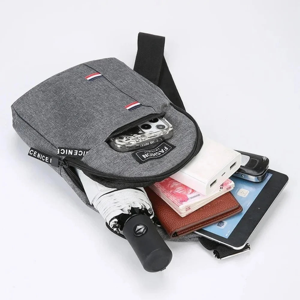 Men's Canvas Waist Bag | Waterproof Adjustable Crossbody Pack