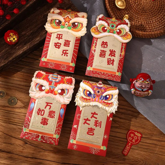 2024 New Year Packet Red Envelope Dragon Pattern Best Wishes Money Pocket Luck Money Bag Good Luck Money Bags Wedding Birthday Peaceful Pleasures Health and Wellness A