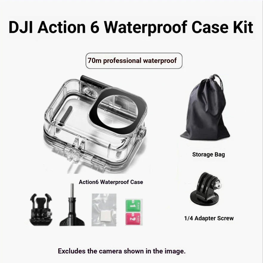 70M Waterproof Housing Case for DJI OSMO Action 6 – Dive Shell
