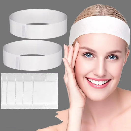 Disposable Spa Headbands Velcro Elastic – Black & White 10–100 Pack Spa Headbands Peaceful Pleasures Health and Wellness