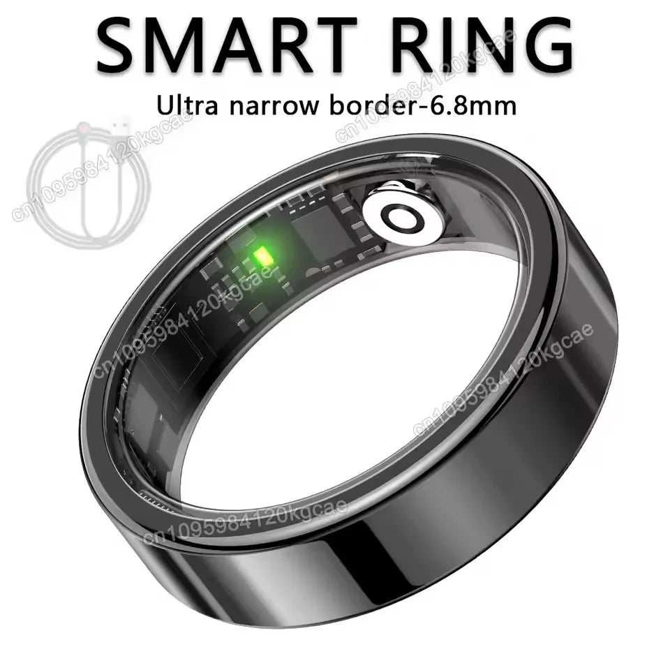 R10 Smart Ring with Charging Box Men Women Health Sleep Blood Pressure Heart Rate Monitor IP68 5ATM Waterproof Multi-sport Modes Peaceful Pleasures Health and Wellness Black 13