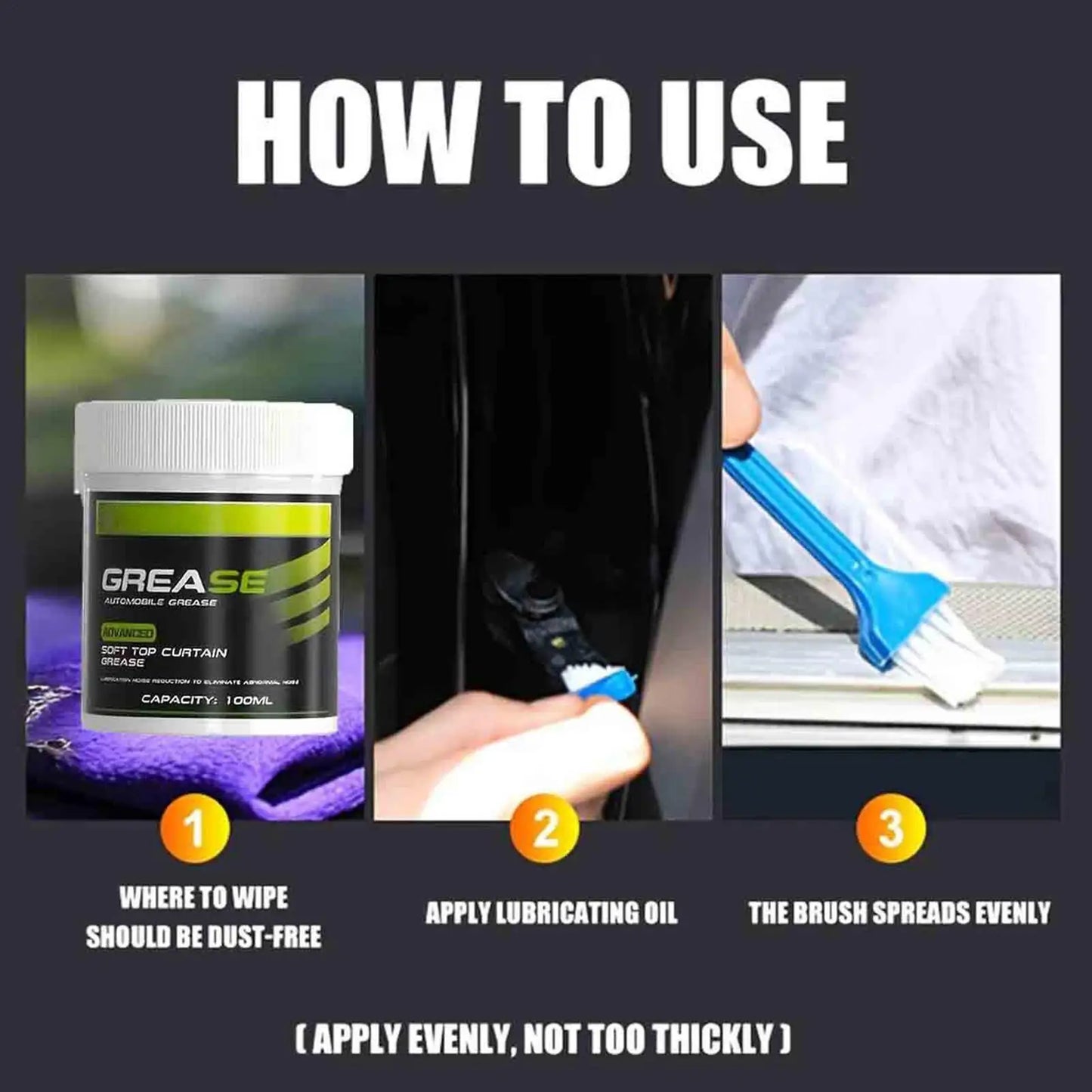 Multi-Purpose Automotive Grease – Hinge, Sunroof & Track Lube
