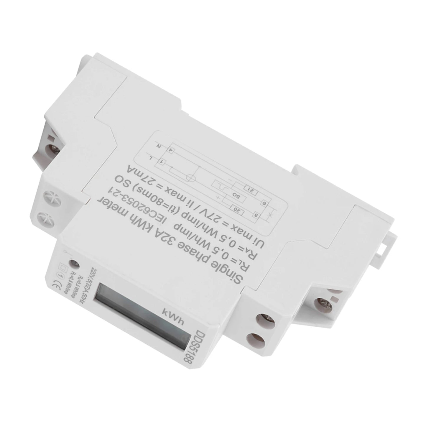 DDS5188 Digital LCD 220V Single Phase Din Rail Electric Meter 5-32A