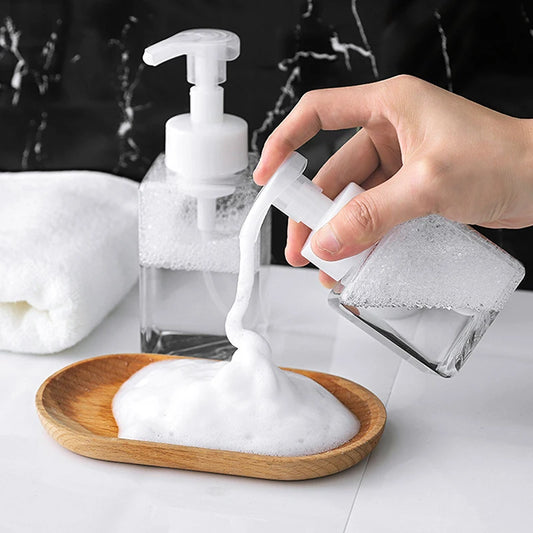 250/450ml Transparent Large Foam Dispenser Plastic Pump Bottles Mini Empty Soap Refillable Bottle For Travel Shampoo Bottles Peaceful Pleasures Health and Wellness