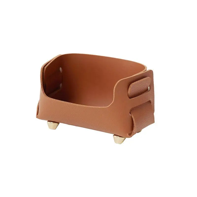 PU Leather Desktop Business Card Holder & Sign Display Stand