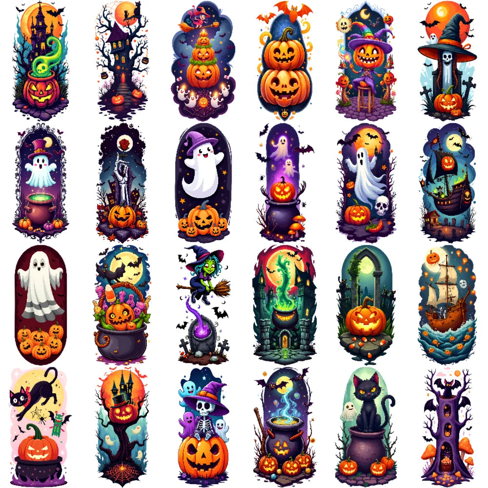 12-Piece Halloween Spooky Temporary Tattoo Stickers for Adults