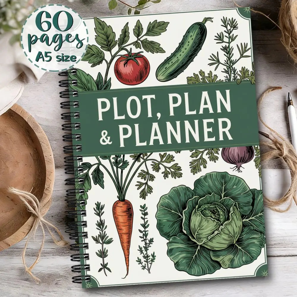 Plot Plan Planner A5 Garden Journal Notebook Vegetable Flower