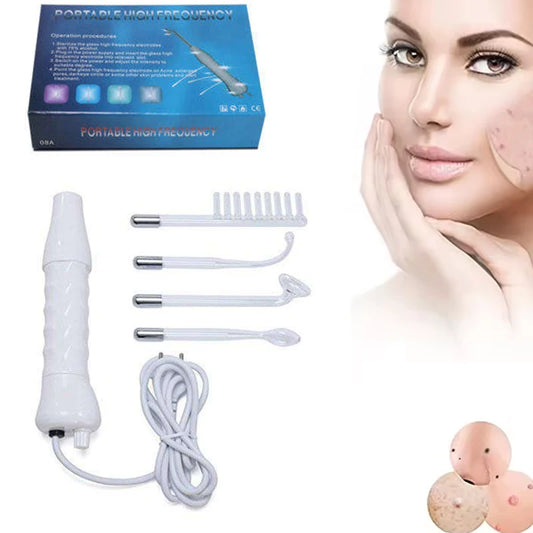 Portable Handheld 4 in 1 Skin Tightening Wrinkles Remover Therapy Puffy Eyes Care High Frequency Facial Wand Peaceful Pleasures Health and Wellness