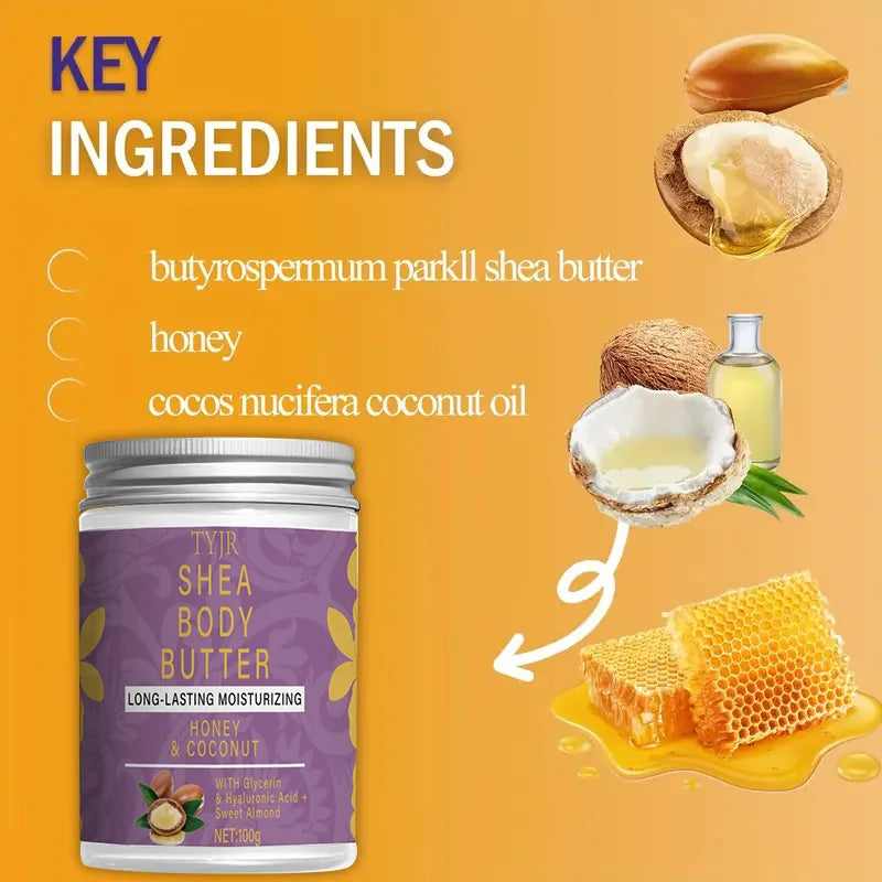 Organic Unrefined Shea Body Butter Oil 100g | Deep Moisture