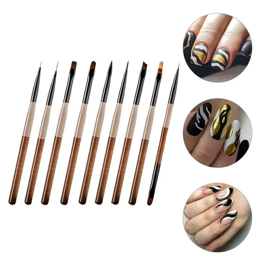 Fine Detail Nail Art Paint Brush Set Nail Art Tools Peaceful Pleasures Health and Wellness