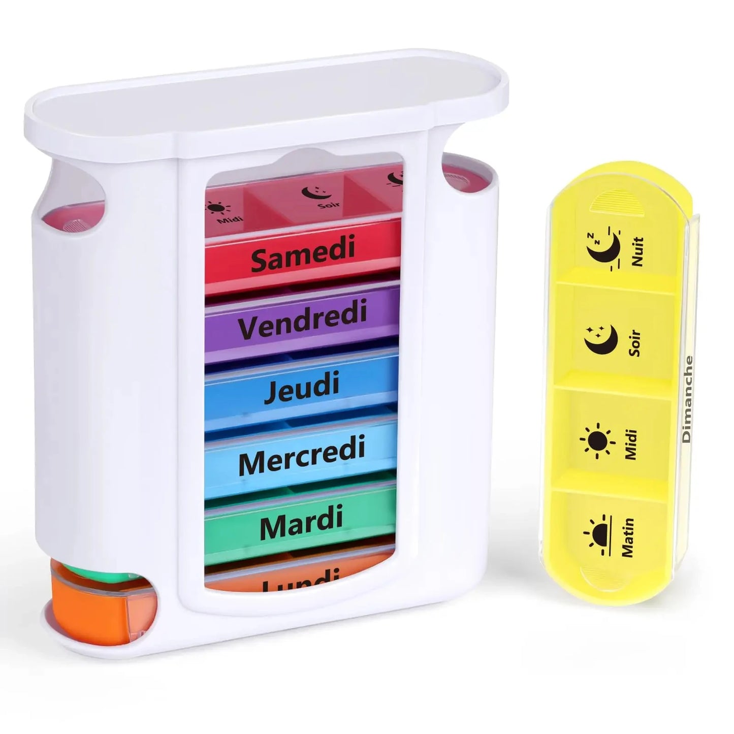 7-Day Weekly Pill Organizer | 4 Daily Slots – Morning to Night