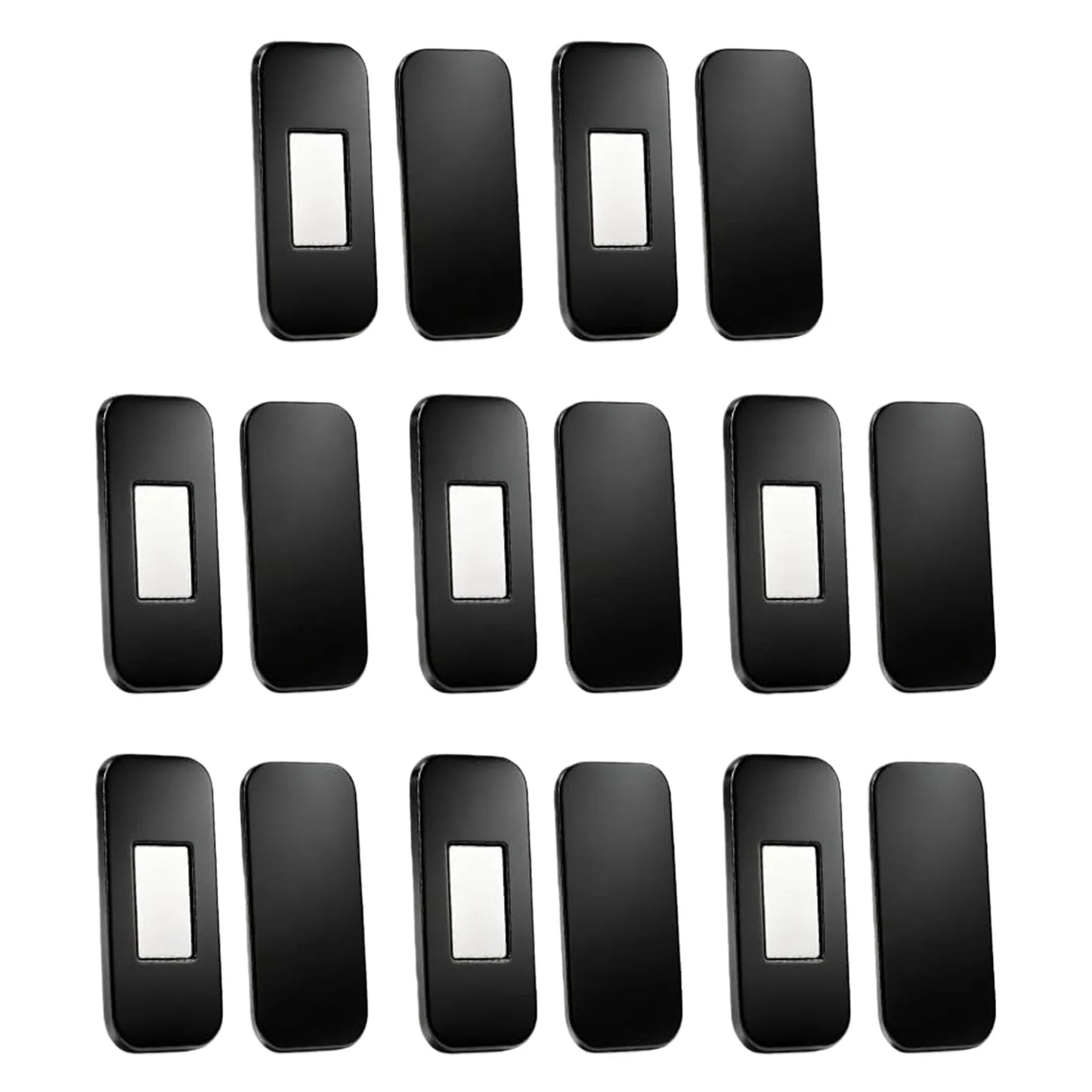 8Pcs Quiet Closure Latches No Drill Adhesive Stainless Steel Drawer Magnets Multi-Purpose for Kitchen/Bathroom/Closet/RV Doors Peaceful Pleasures Health and Wellness Black
