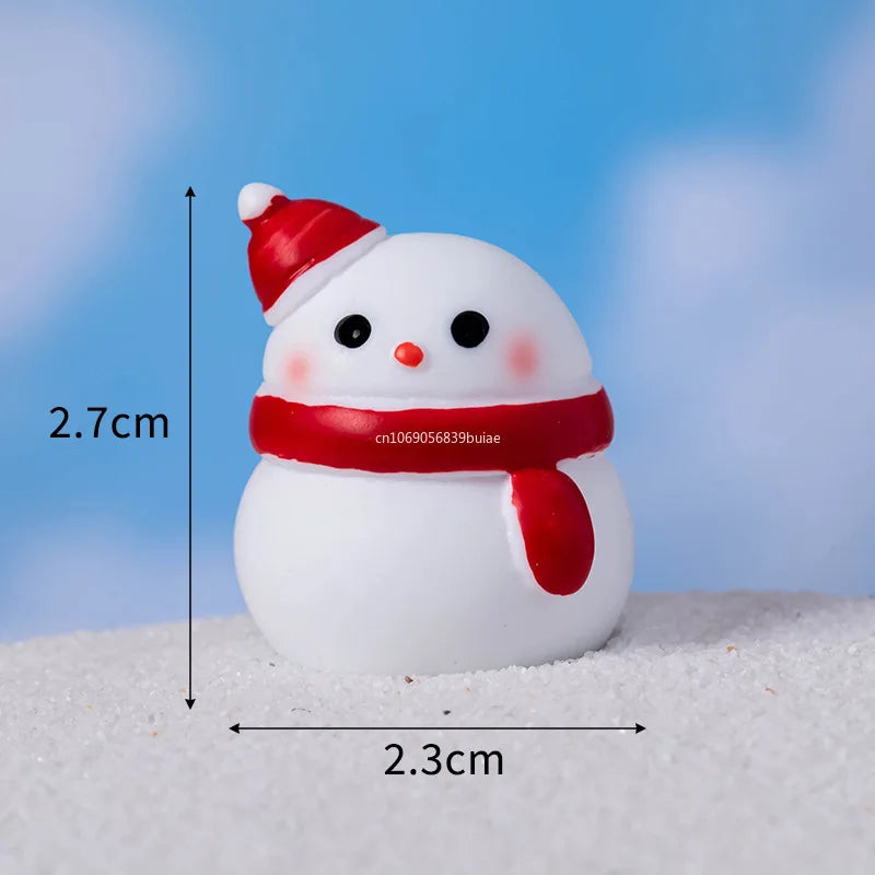 1pcs Cartoon Christmas Snowman Micro Landscape Ornament Miniature Figurines DIY Home Decoration Accessories New Year Gifts Decor Peaceful Pleasures Health and Wellness
