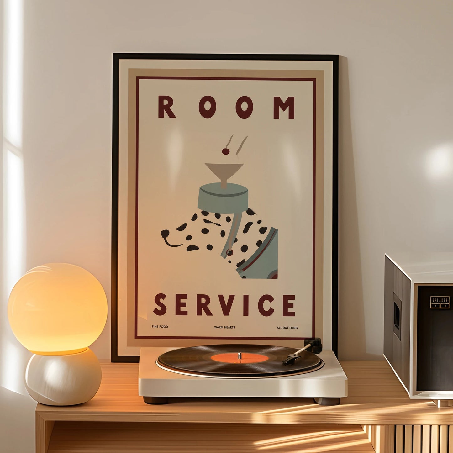 Spotted Dog Room Service Canvas Wall Art Print | Home Décor
