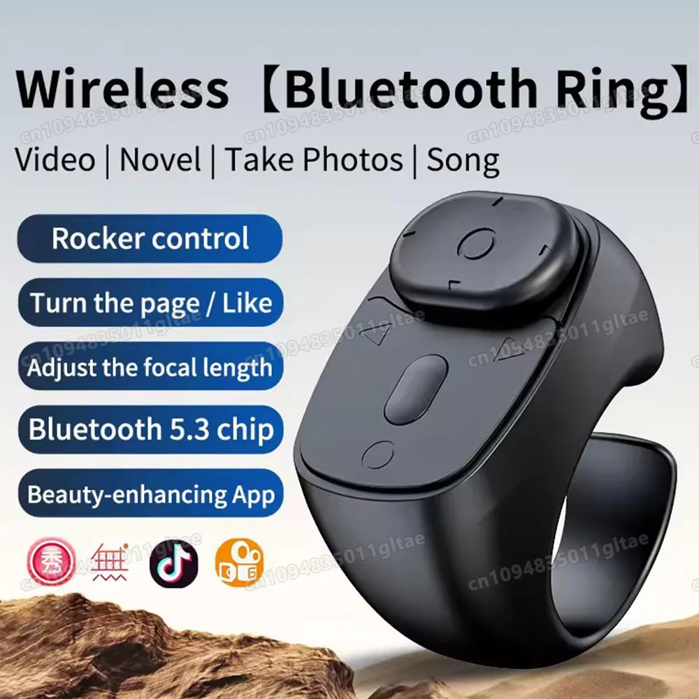 2026 New JX-11 Roller Fingertip Ring Remote Control Wireless Bluetooth Mobile Selfie Mice Video Automatic Page Turner Browsing Peaceful Pleasures Health and Wellness
