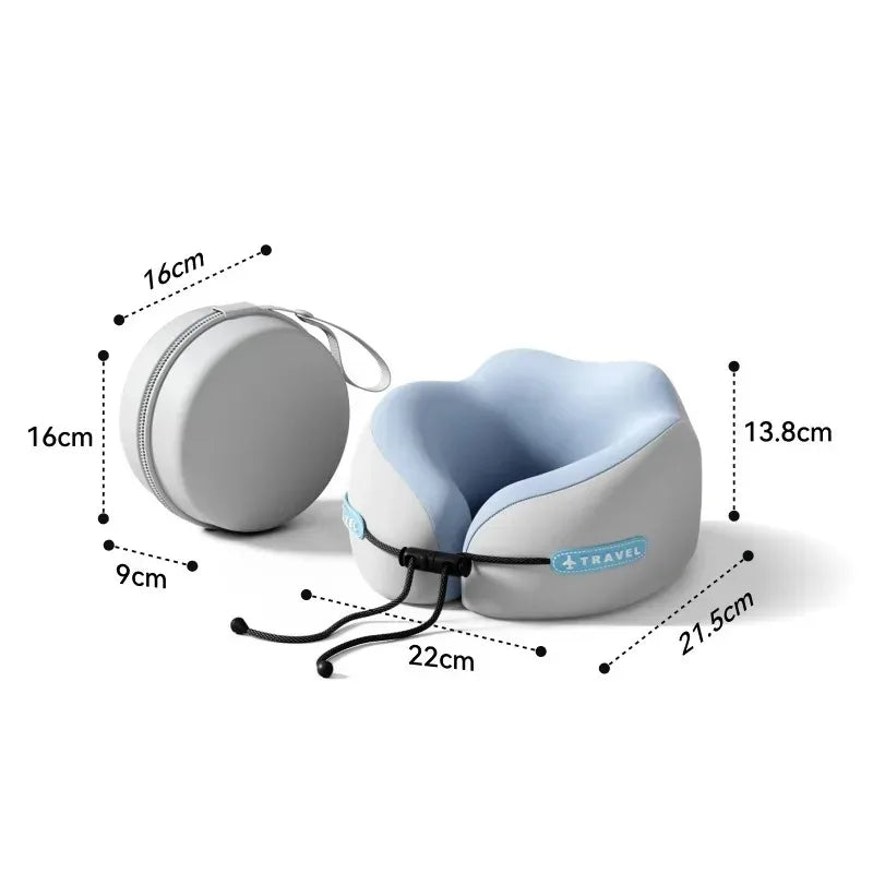 Memory Foam Neck Pillow Travel Pillow Portable U Shape Pillow for Airplane Or Office Home Comfort Support Peaceful Pleasures Health and Wellness