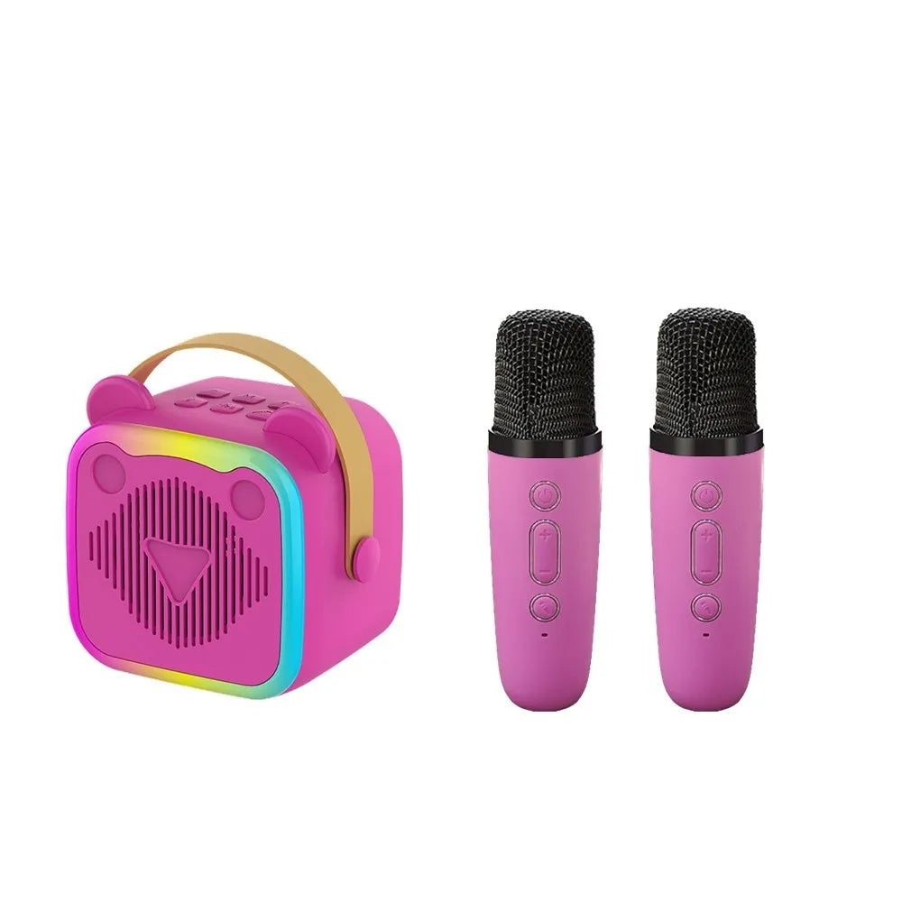Portable Mini Karaoke Machine 3.5mm Earphone HIFI Surround Mini Bluetooth Audio USB Charging Bluetooth 5.3 Peaceful Pleasures Health and Wellness Rose Red