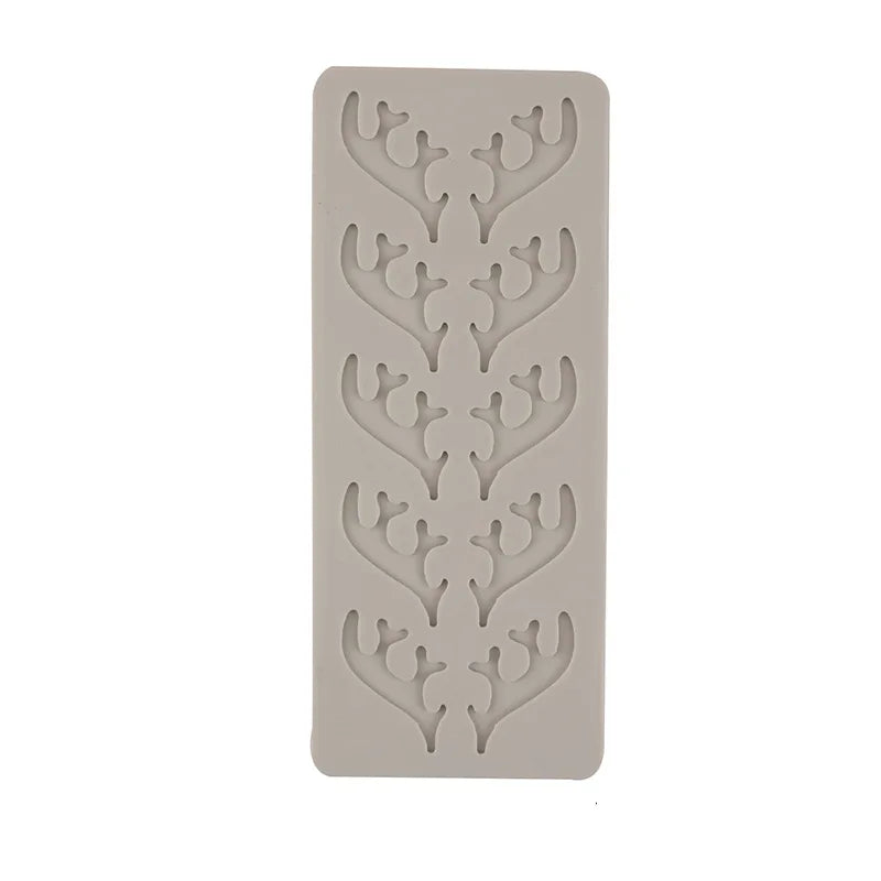 Christmas Themed Reindeer Antlers Silicone Mold Cake Decoration Chocolate Mold Peaceful Pleasures Health and Wellness