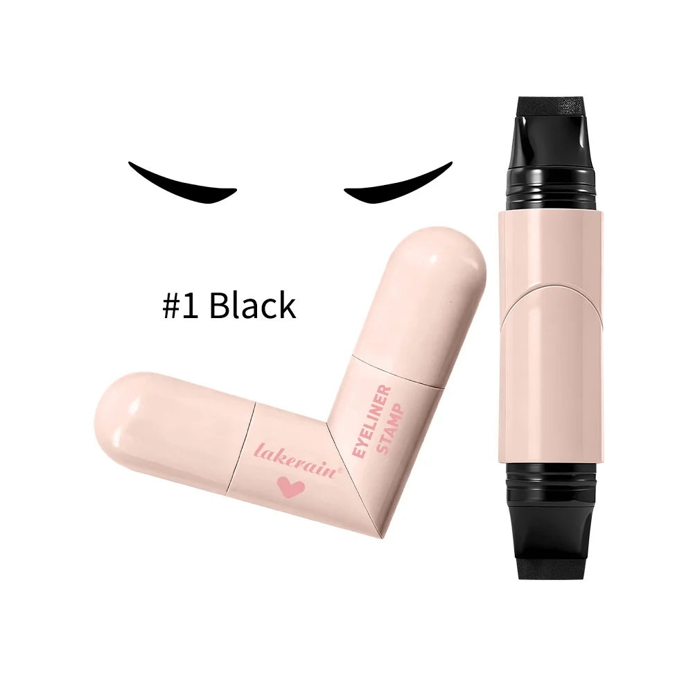 super quick eyeliner waterproof fast drying, durable, smooth and easy to color, creating natural eye makeup eyeliner stamp Peaceful Pleasures Health and Wellness 2pcs black
