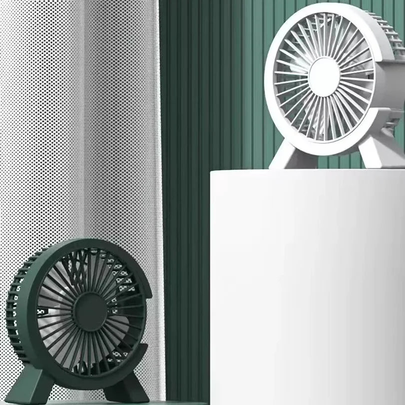 Ultra-Quiet Mini Desk Fan | USB & Battery Powered, 1W