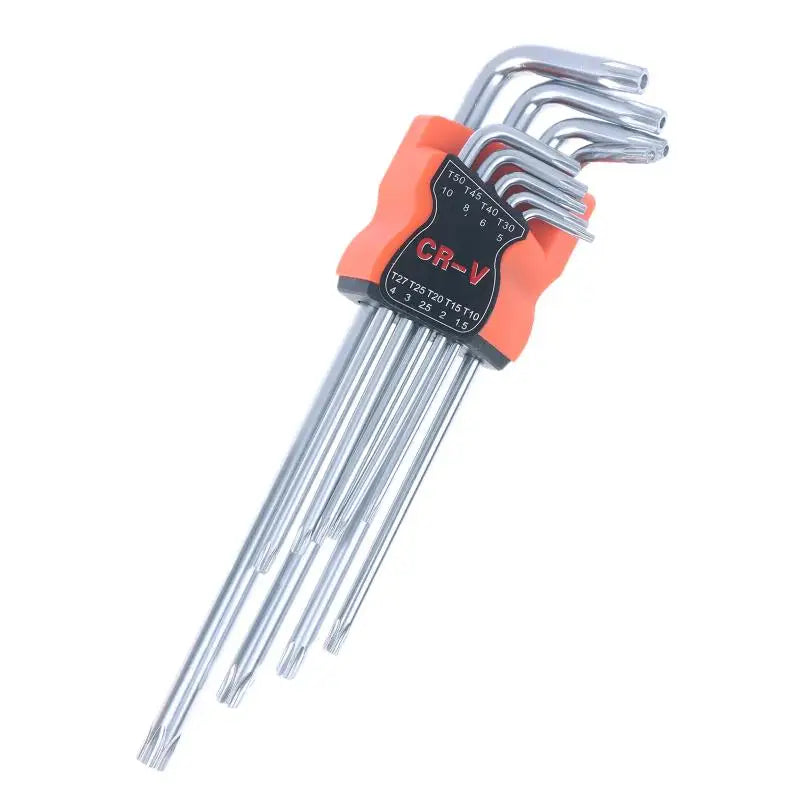9-Piece Torx Star Wrench Set – Dual-End L-Shape Allen Keys