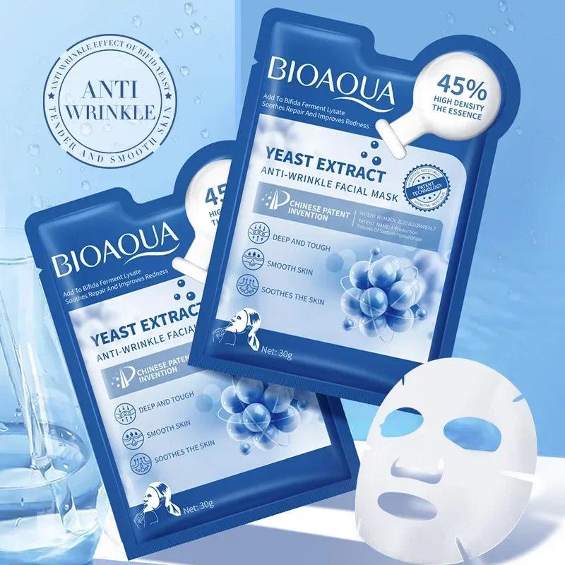 12-Pack Hyaluronic Acid Face Mask Sheets – Moisture & Oil Control