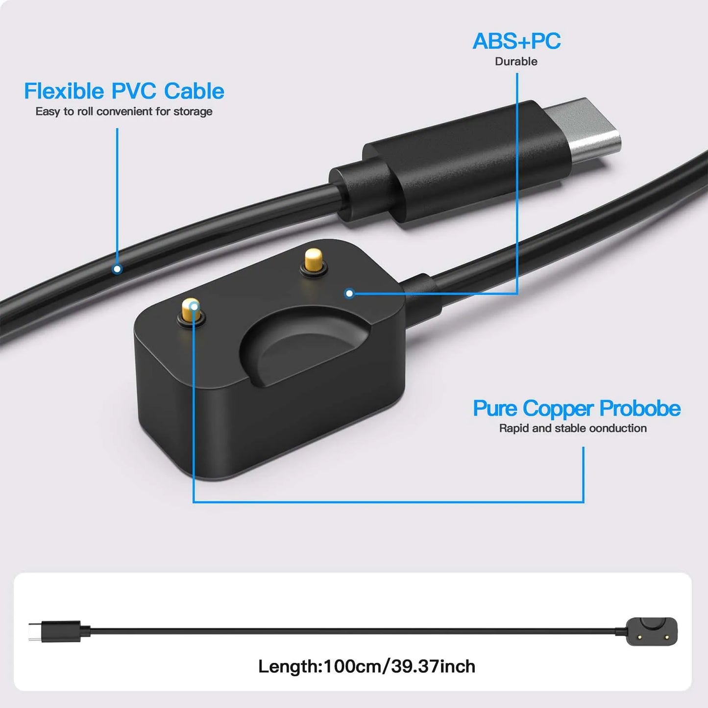 Samsung Galaxy Fit 3 Magnetic Charger Cable 100cm USB-C Peaceful Pleasures Health and Wellness